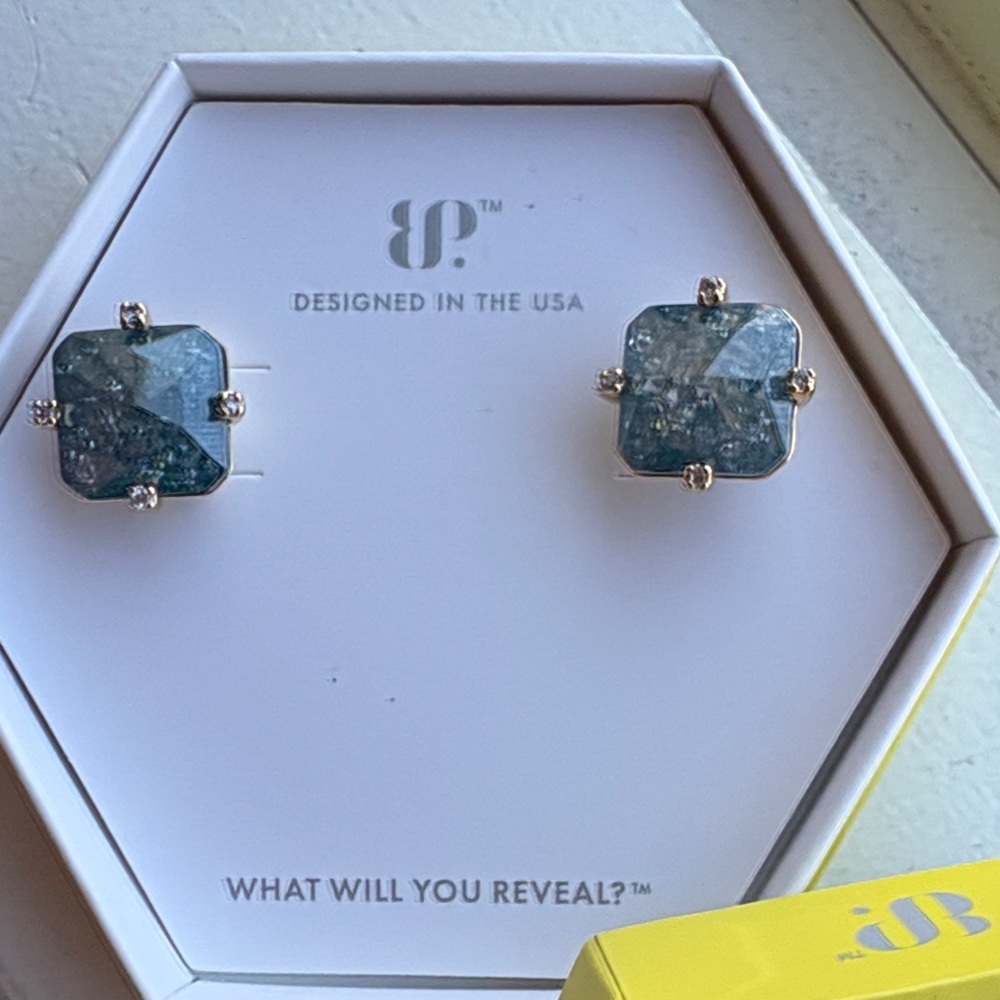 Bomb Party Blue Stone Earrings